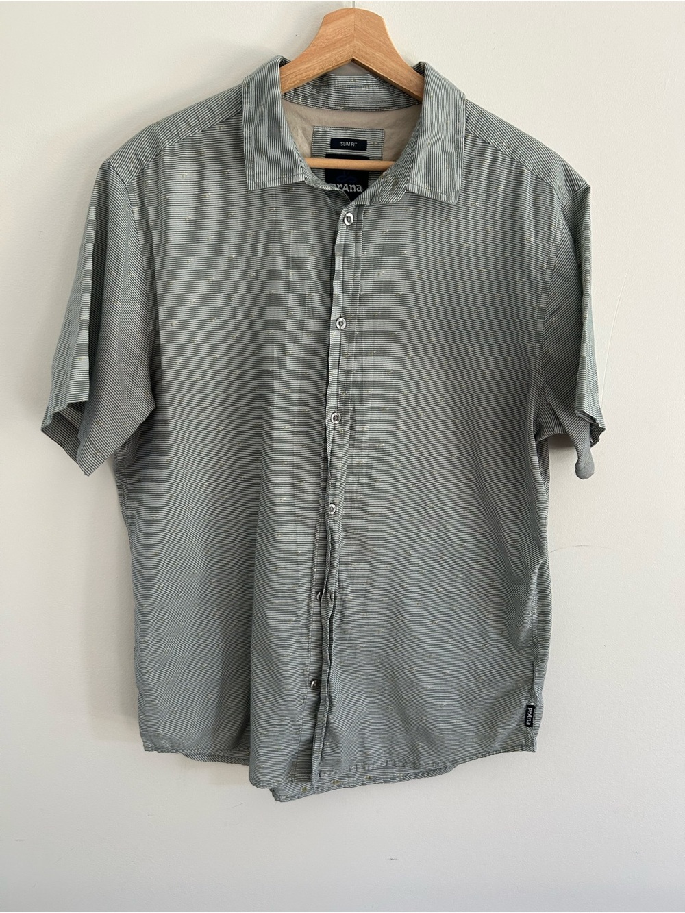 Prana Men's Slim Fit Short Sleeve Button-Up - Size L